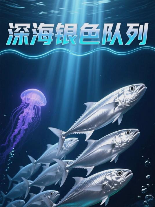 带鱼群游:深海奇观:银色队列