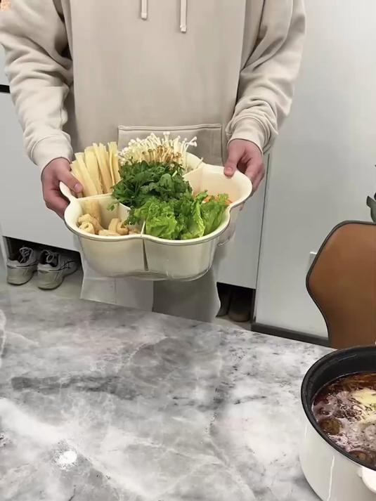 众口不难调!旋转拼盘盛放所有食材,喜欢什么转过来