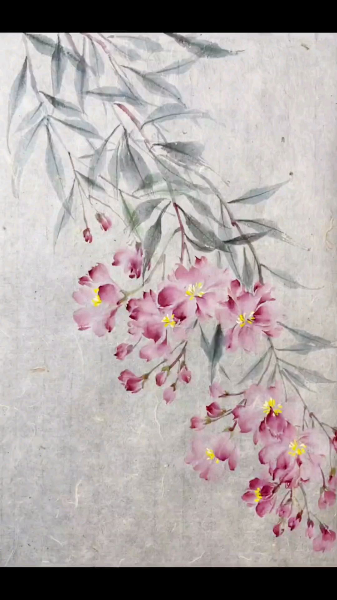 国画小写意夹竹桃的画法