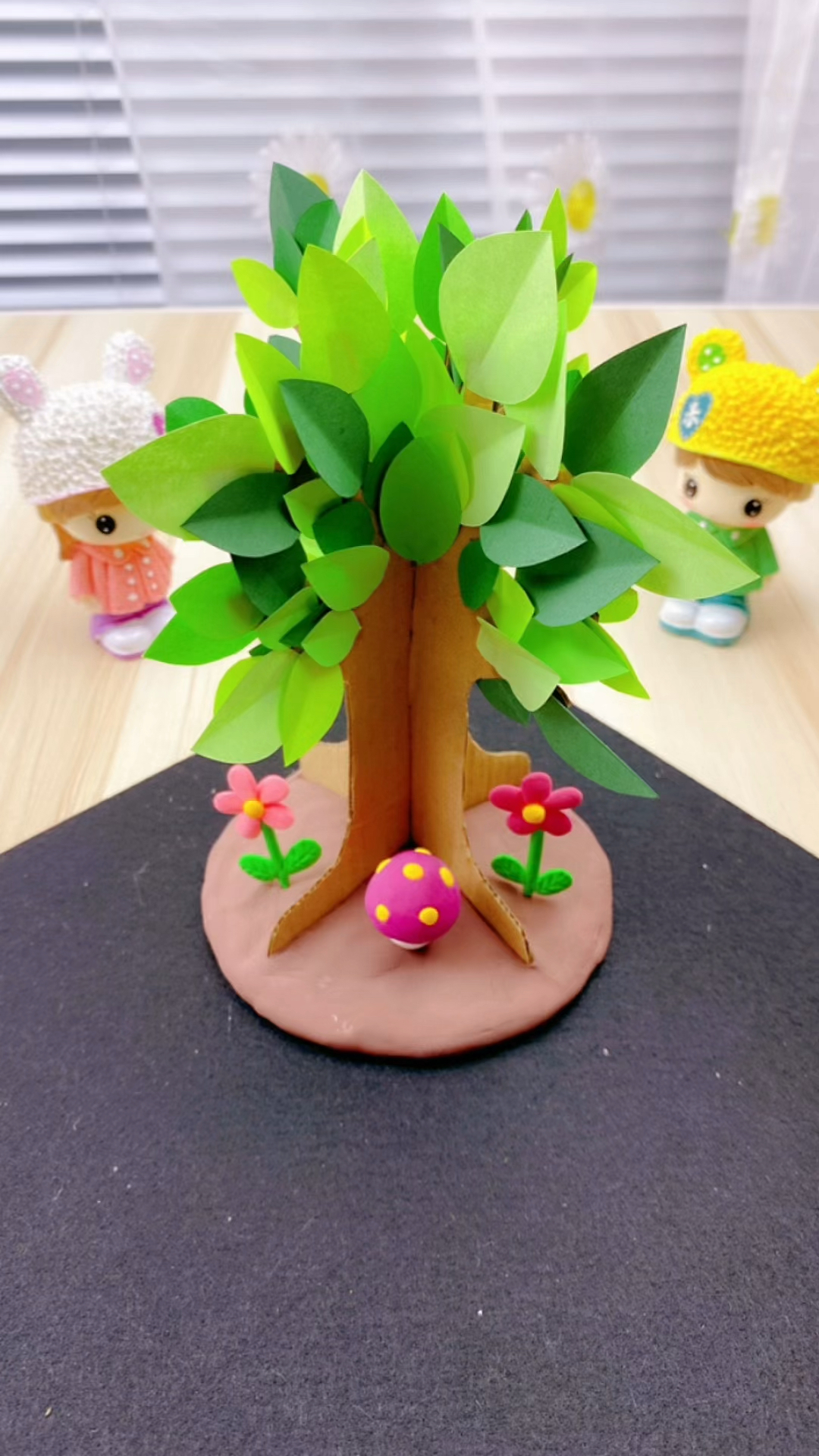不要的纸皮不要扔用它来制作一颗大树手工吧#幼儿园手工 #儿童手工 #植树节 #幼儿手工