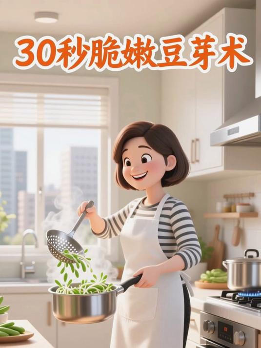 绿豆芽凉拌技巧，脆嫩爽口不发黄