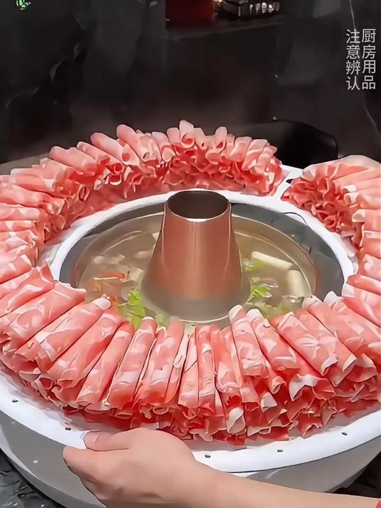 切片机 羊肉卷 肥牛卷 这次牛肉冻了一个星期更好切了!