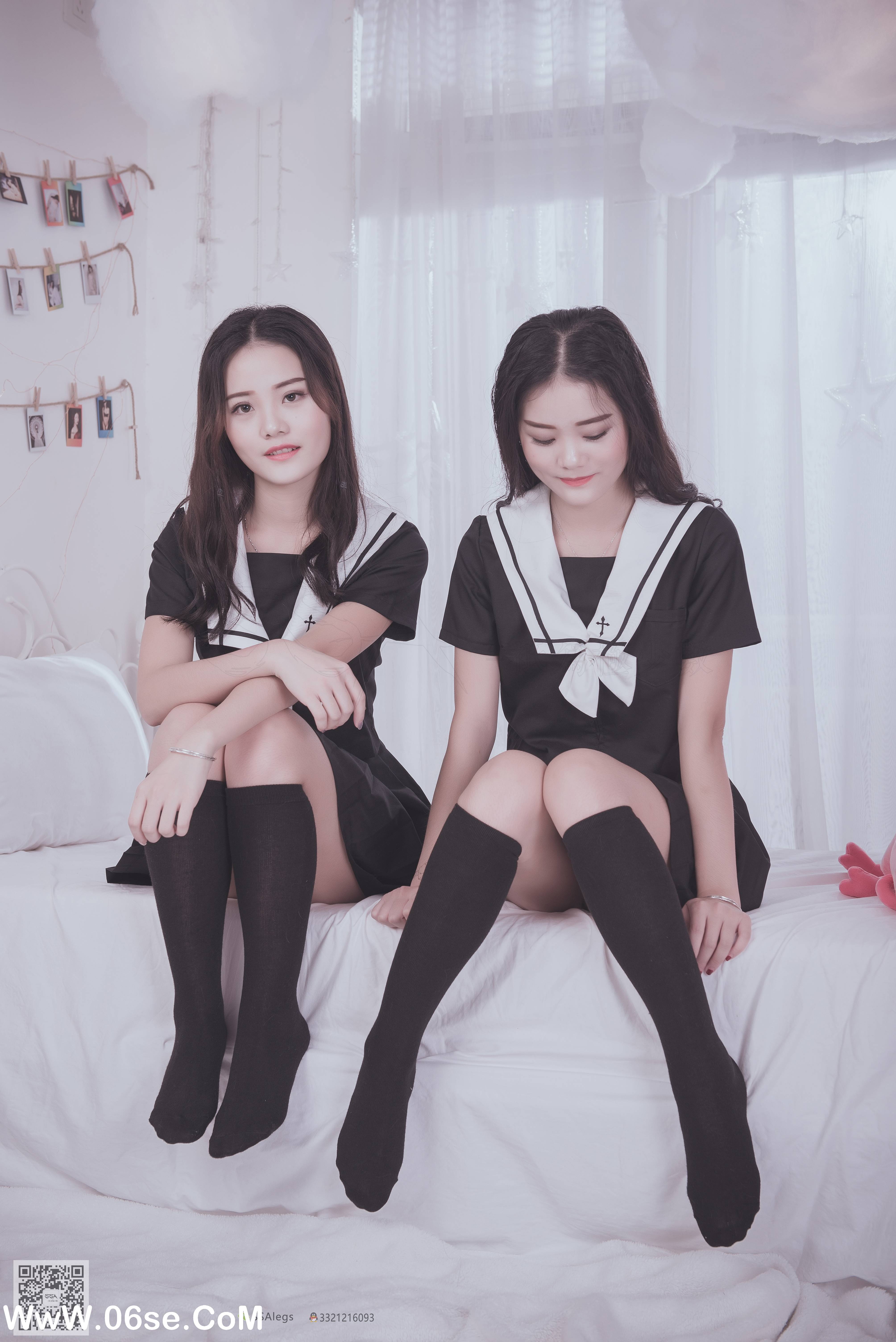 图片[83]-[SSA丝社] NO.028 青青姐妹 姐妹花的JK情[85P928M]-六色网