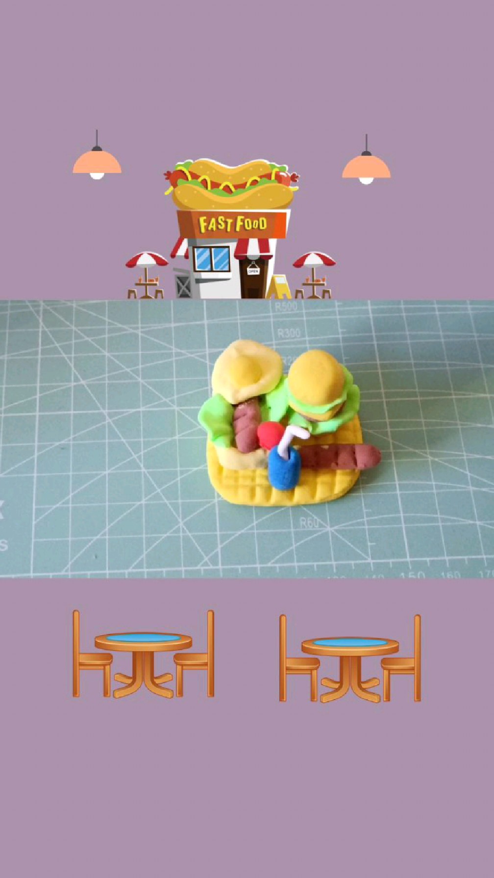 捏一份“汉堡套餐”,黏土手工就这么玩(亲子超轻粘土手工制作步骤)