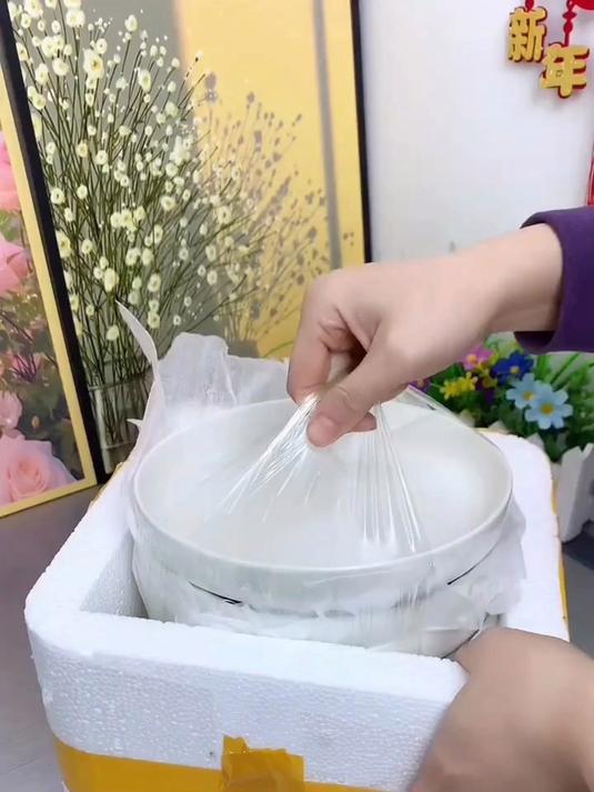 盘子菜盘家用白色深盘纯白骨瓷餐具酒店简约陶瓷碟子餐盘