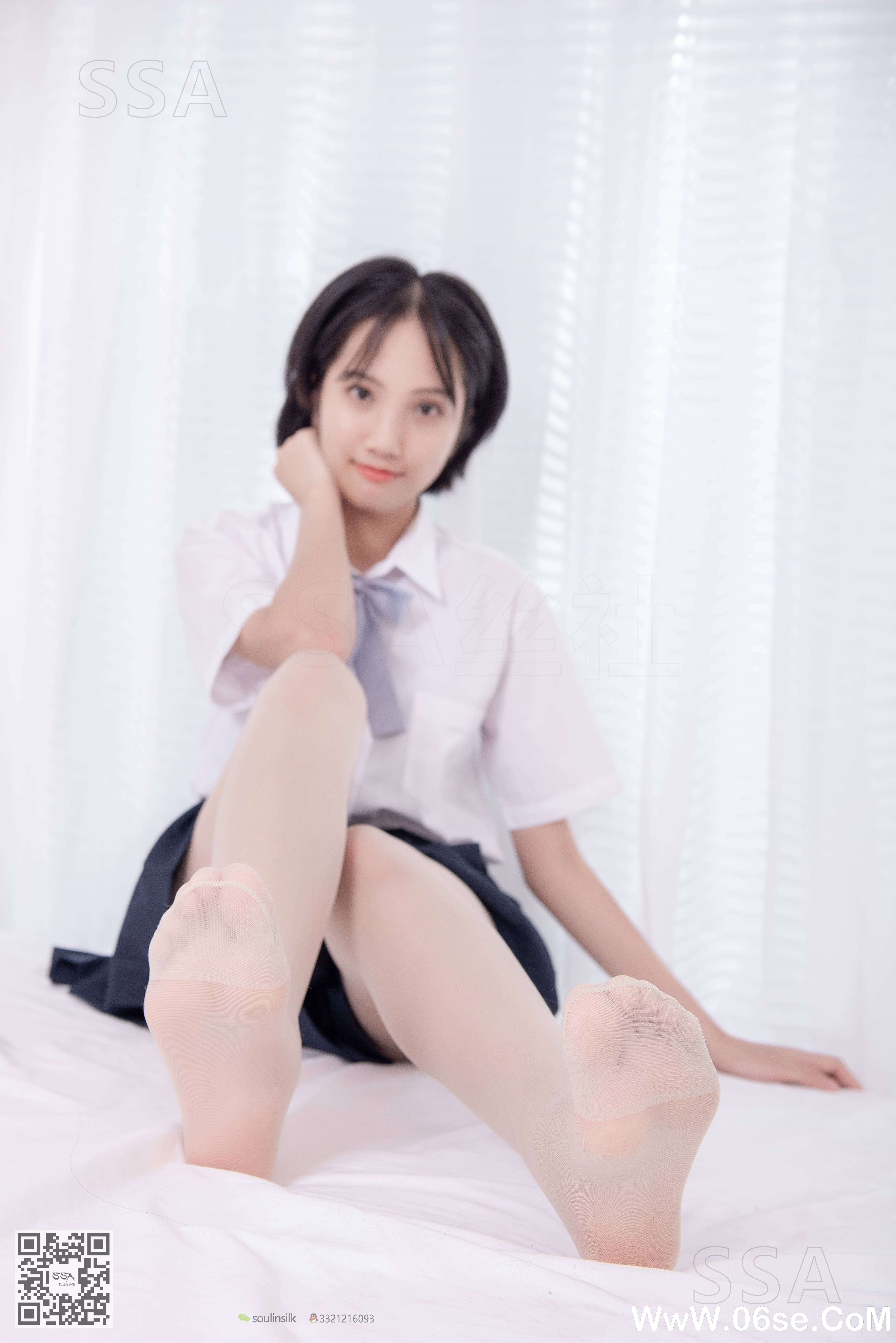 图片[107]-[SSA丝社] NO.181 小佩 酒窝少女JK制服肉丝黑袜穿搭示范[135P1.44G]-六色网