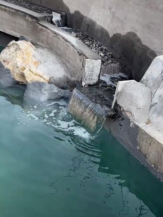 师傅制作的庭院鱼池,四周放石子过滤,大家觉得怎么样