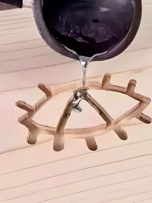 用融化的锡水制作出惊艳的艺术品，这操作太牛了！