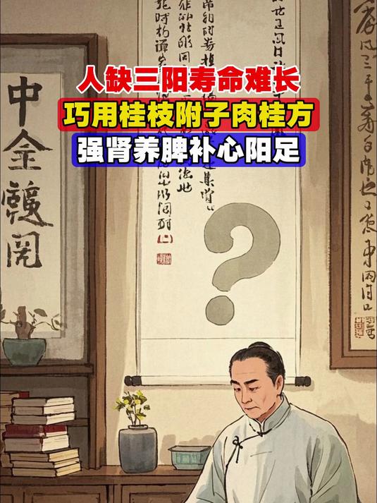 人缺三阳寿命难长,巧用桂枝附子肉桂方,强肾养脾补心阳足