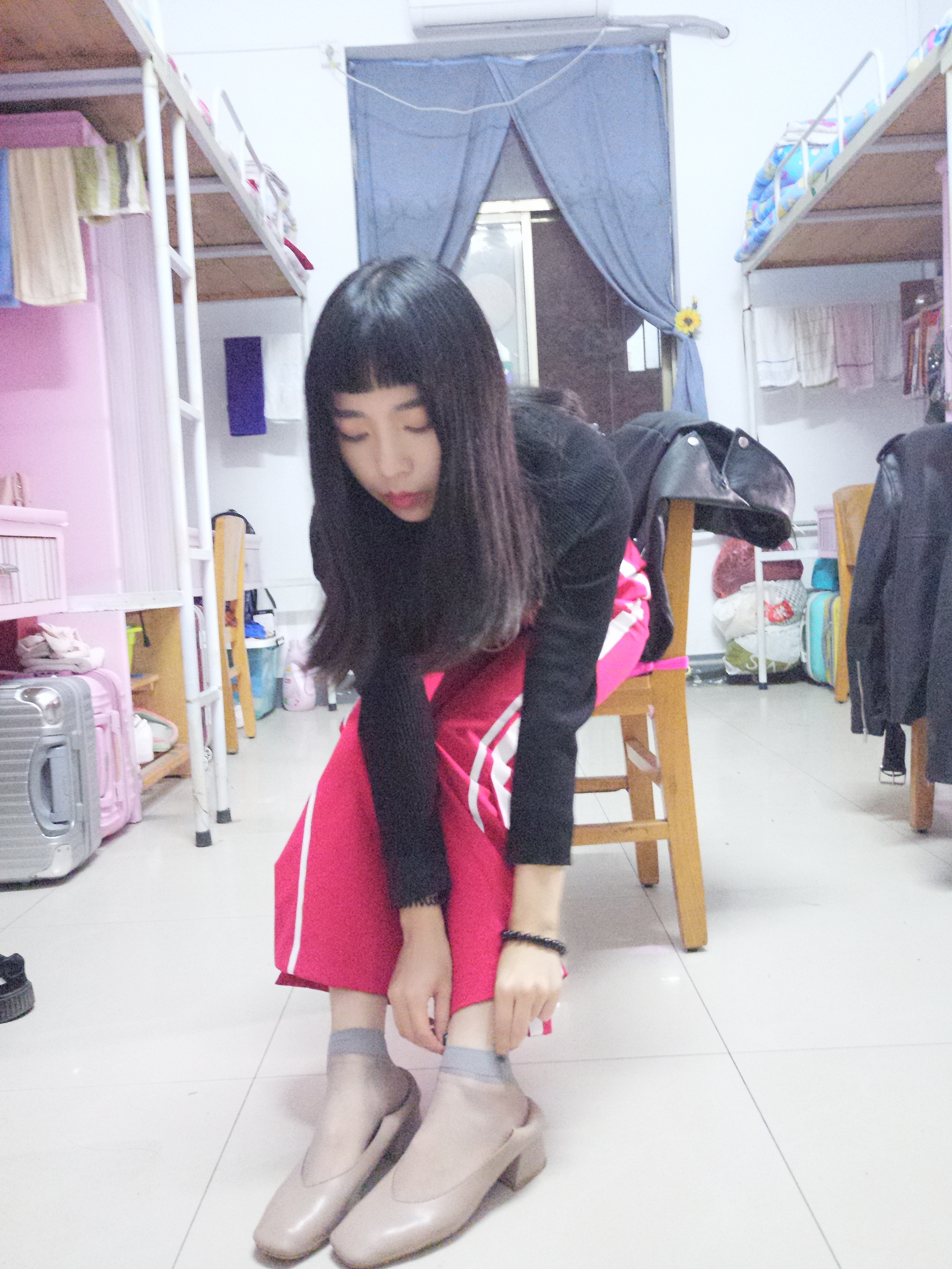 图片[56]-学妹校园寝室短丝系列002期 张梦想[104P201M]-六色网