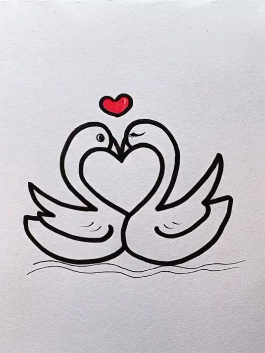 简笔画:天鹅简笔画