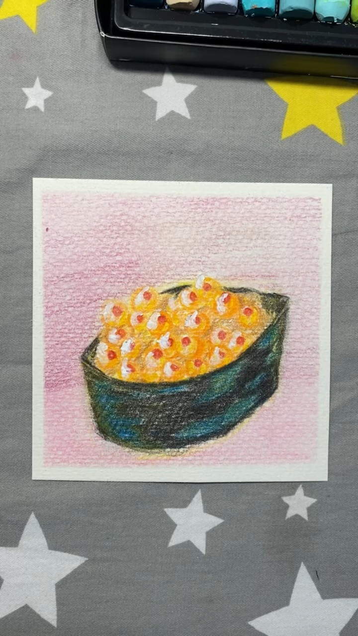 100个美食手绘画 彩铅画