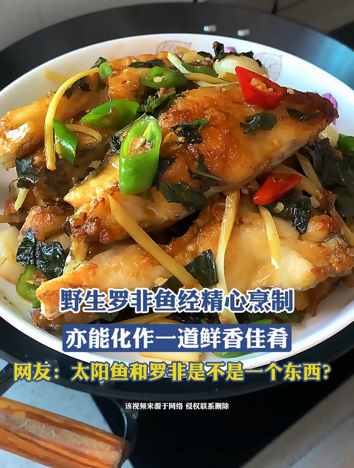 野生罗非鱼经精心烹制,亦能化作一道鲜香佳肴,网友:太阳鱼和罗非是不是一个东西?