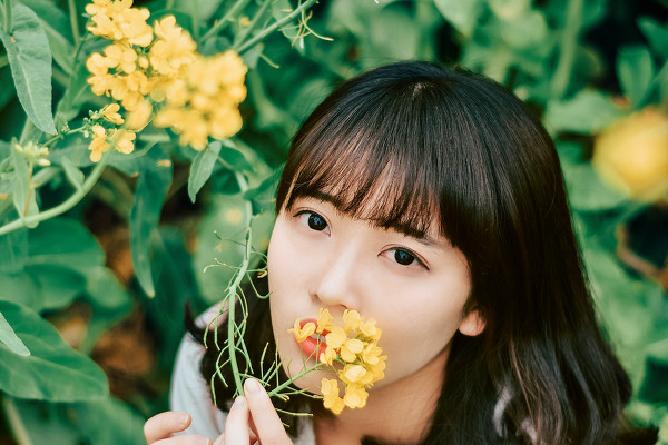 油菜花少女-六色网