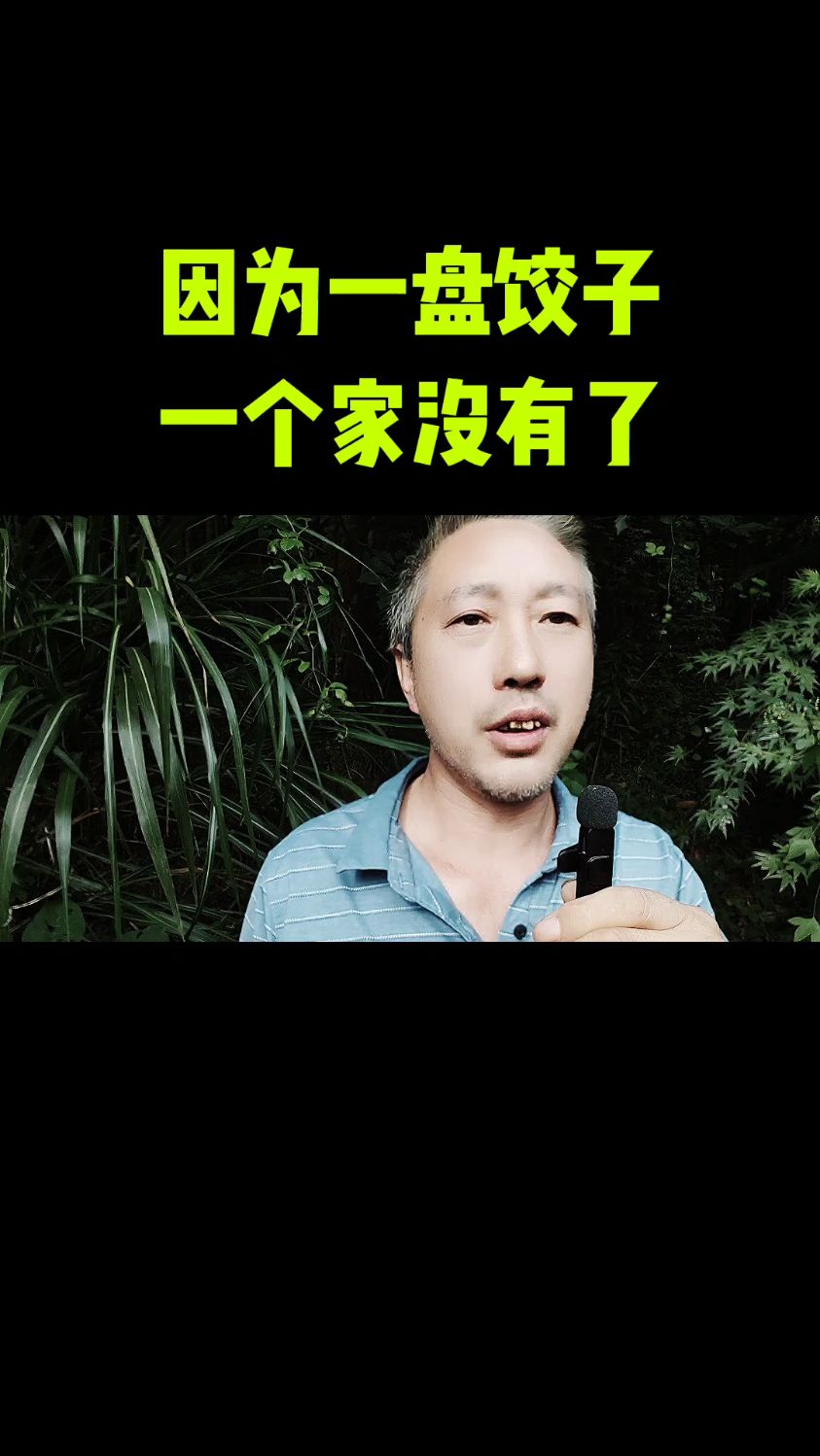 因为一盘饺子一个家没有了