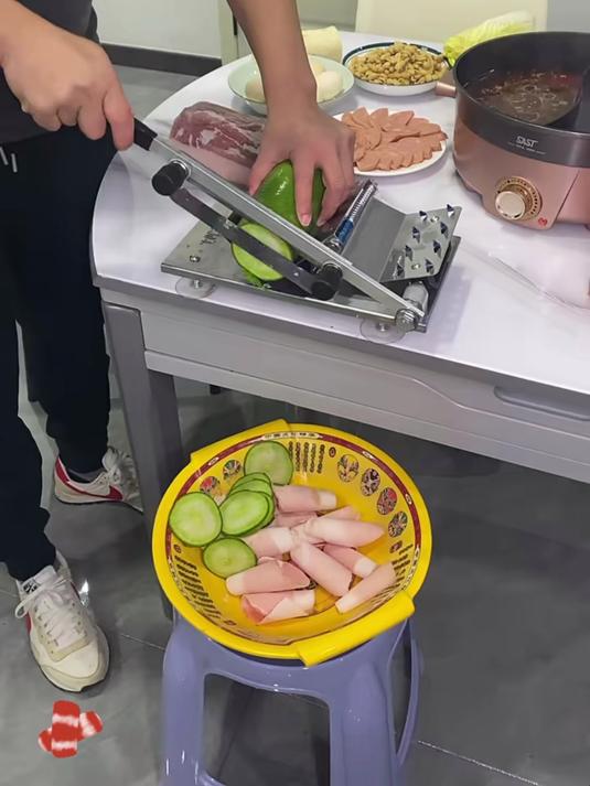 羊肉切卷机家用手动小型刨肉机肥牛冻肉薄片多功能不锈钢切片机
