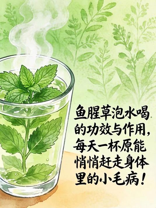 鱼腥草泡水喝的功效与作用,每天一杯竟能悄悄赶走身体里的小毛病!