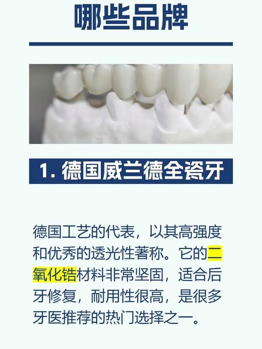 进口全瓷牙有哪些品牌
