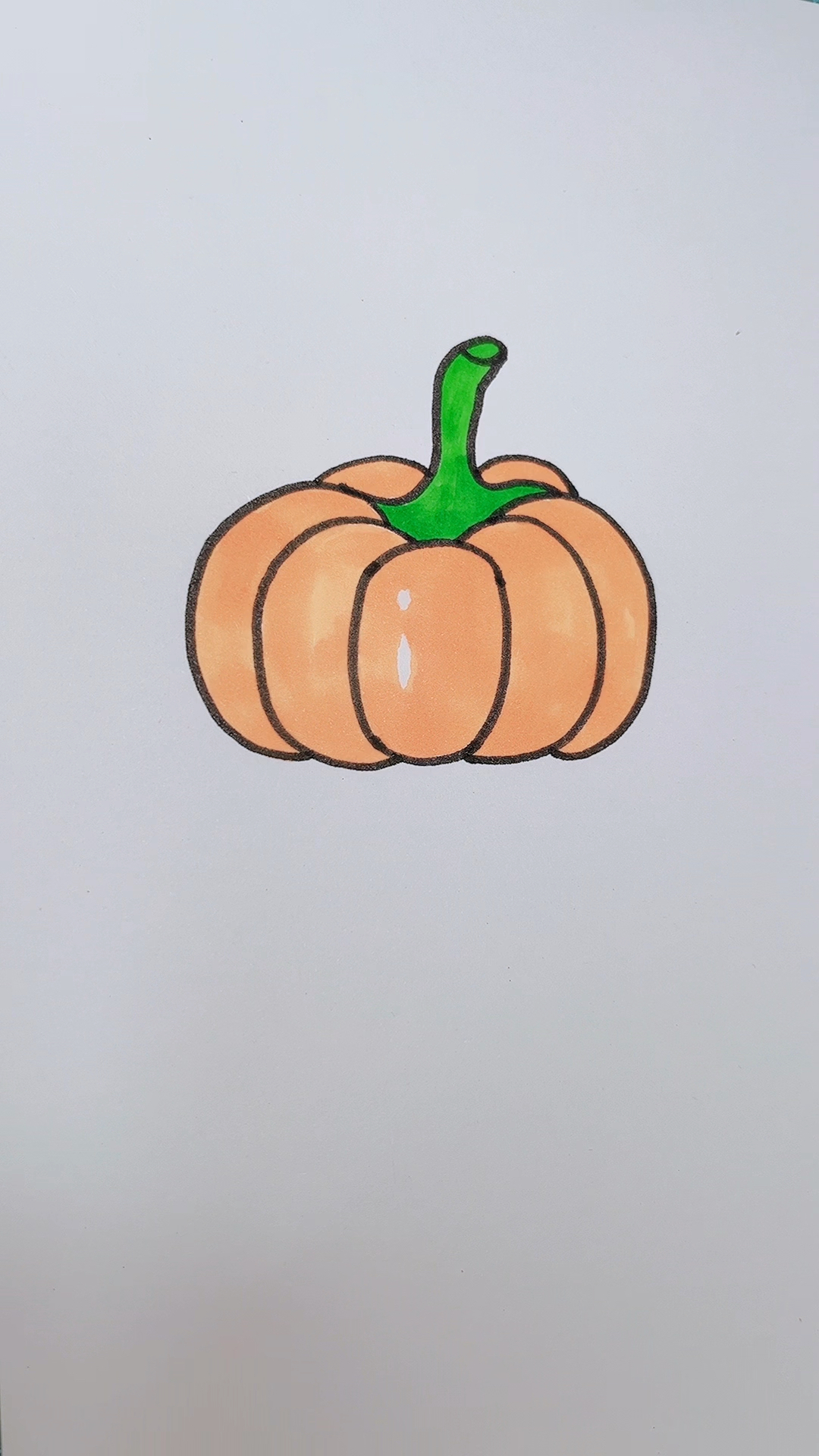超简单的简笔画南瓜