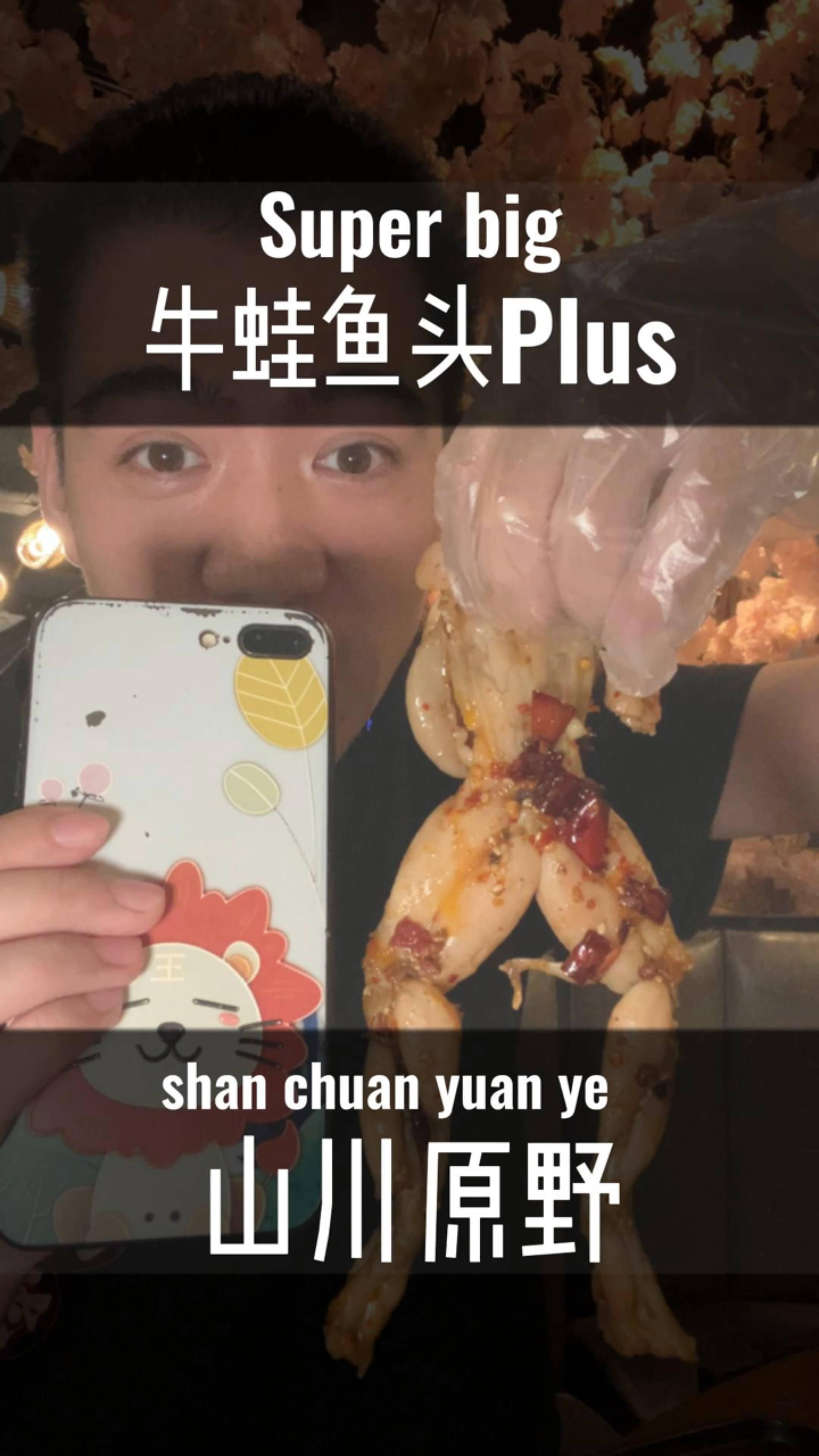 比我手机还大的美蛙鱼火锅,这牛蛙锅全是能动的健身蛙,加上配菜香得很,特色火锅推荐