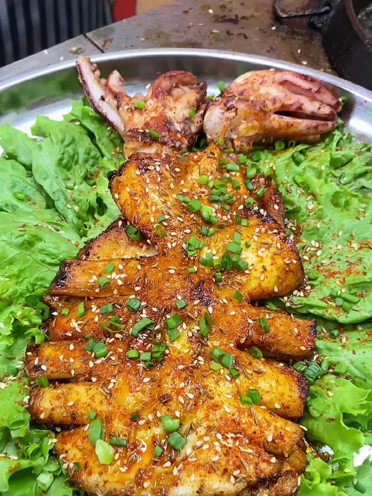 铁板鱿鱼 可做鸡架 牛排 鸭肠等