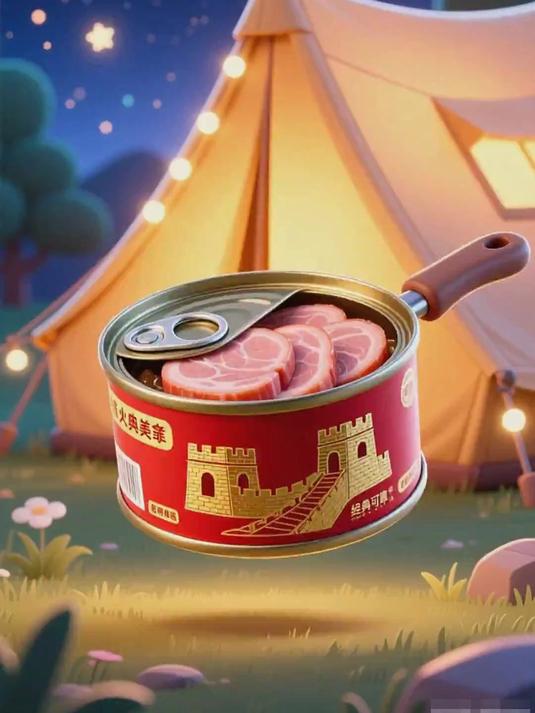 长城牌火腿猪肉罐头：用料实在，味道浓郁，口感饱满