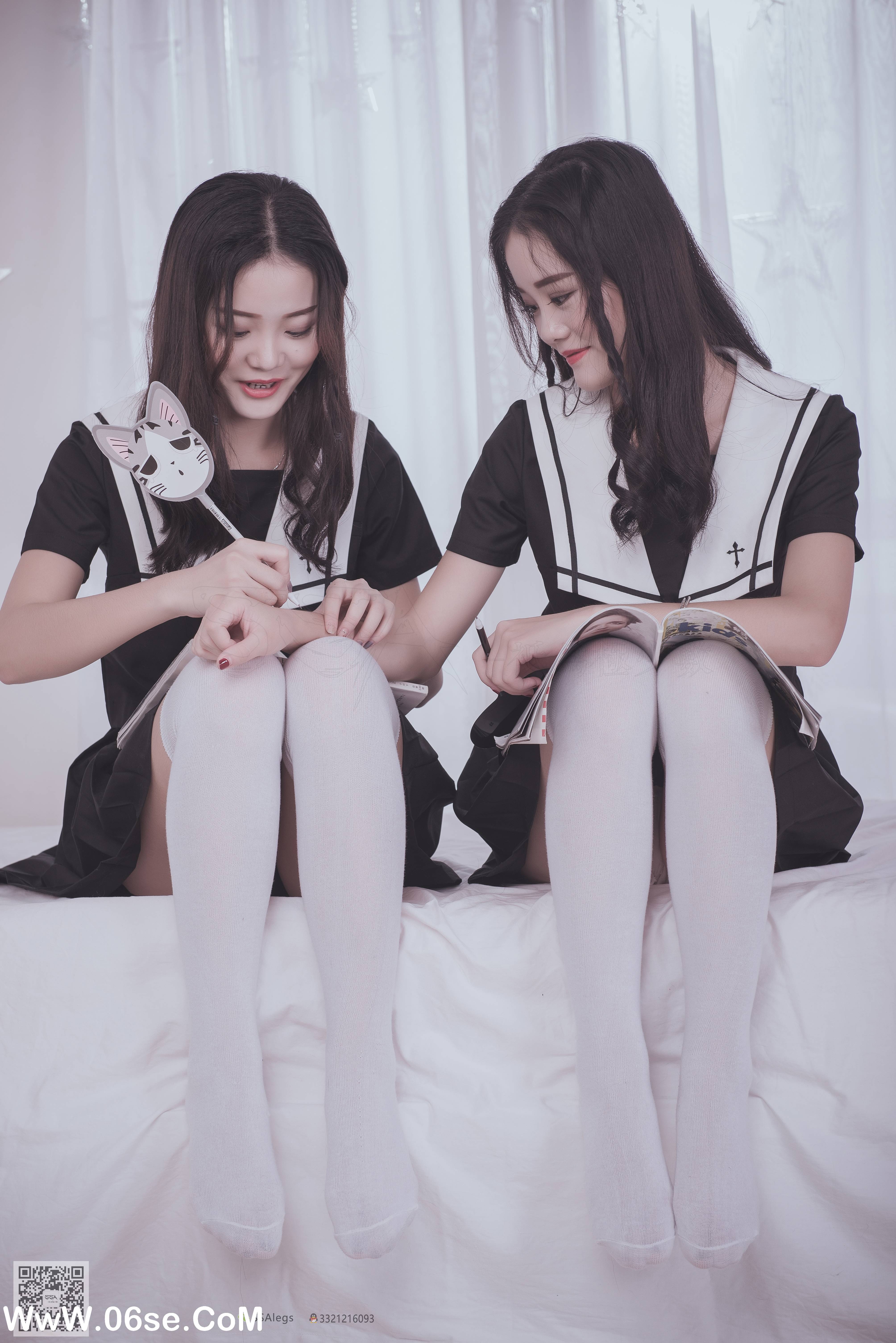 图片[32]-[SSA丝社] NO.028 青青姐妹 姐妹花的JK情[85P928M]-六色网