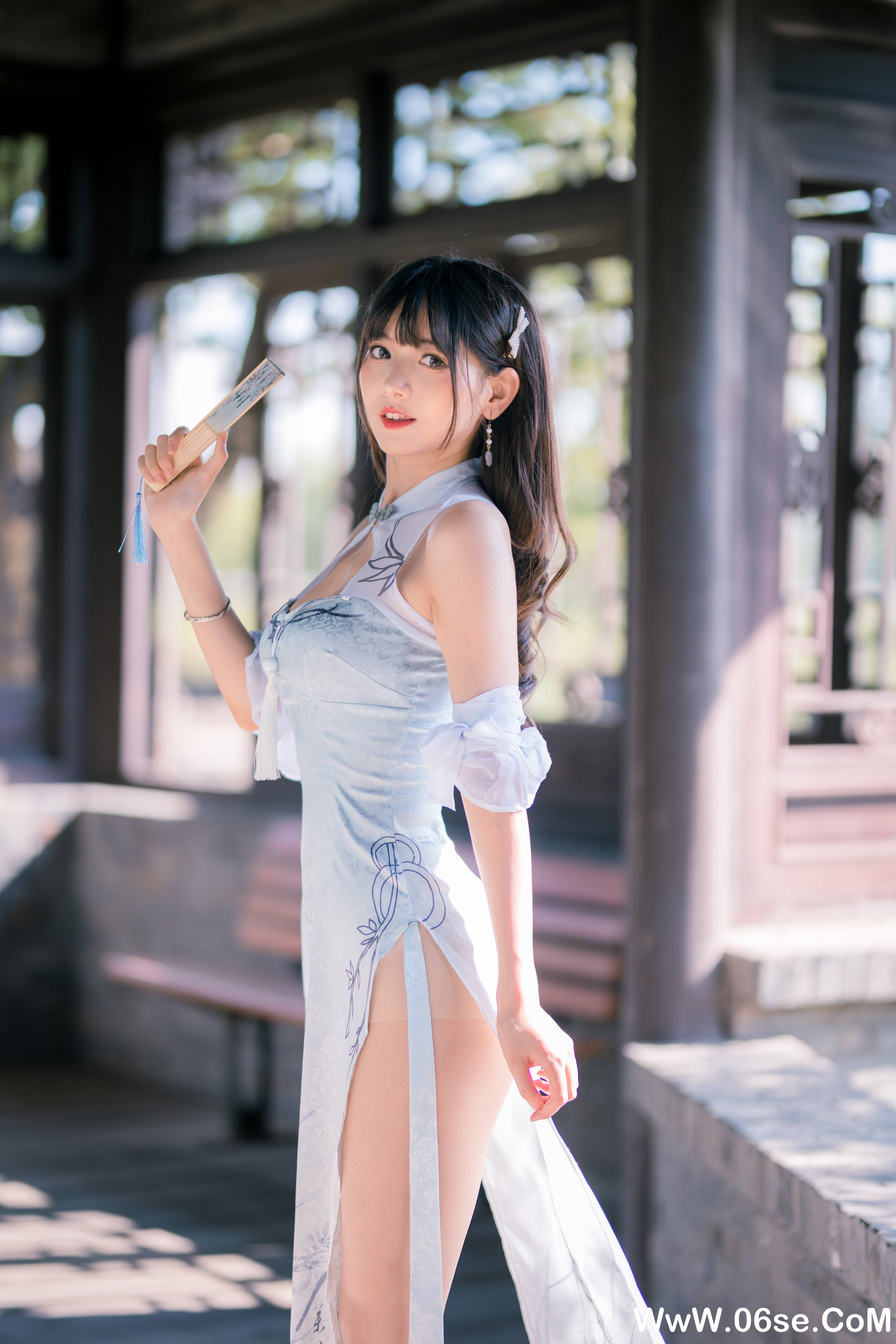 图片[5]-陆卿卿kyokyo NO.009 — 蓝色旗袍 [24P103M]-六色网