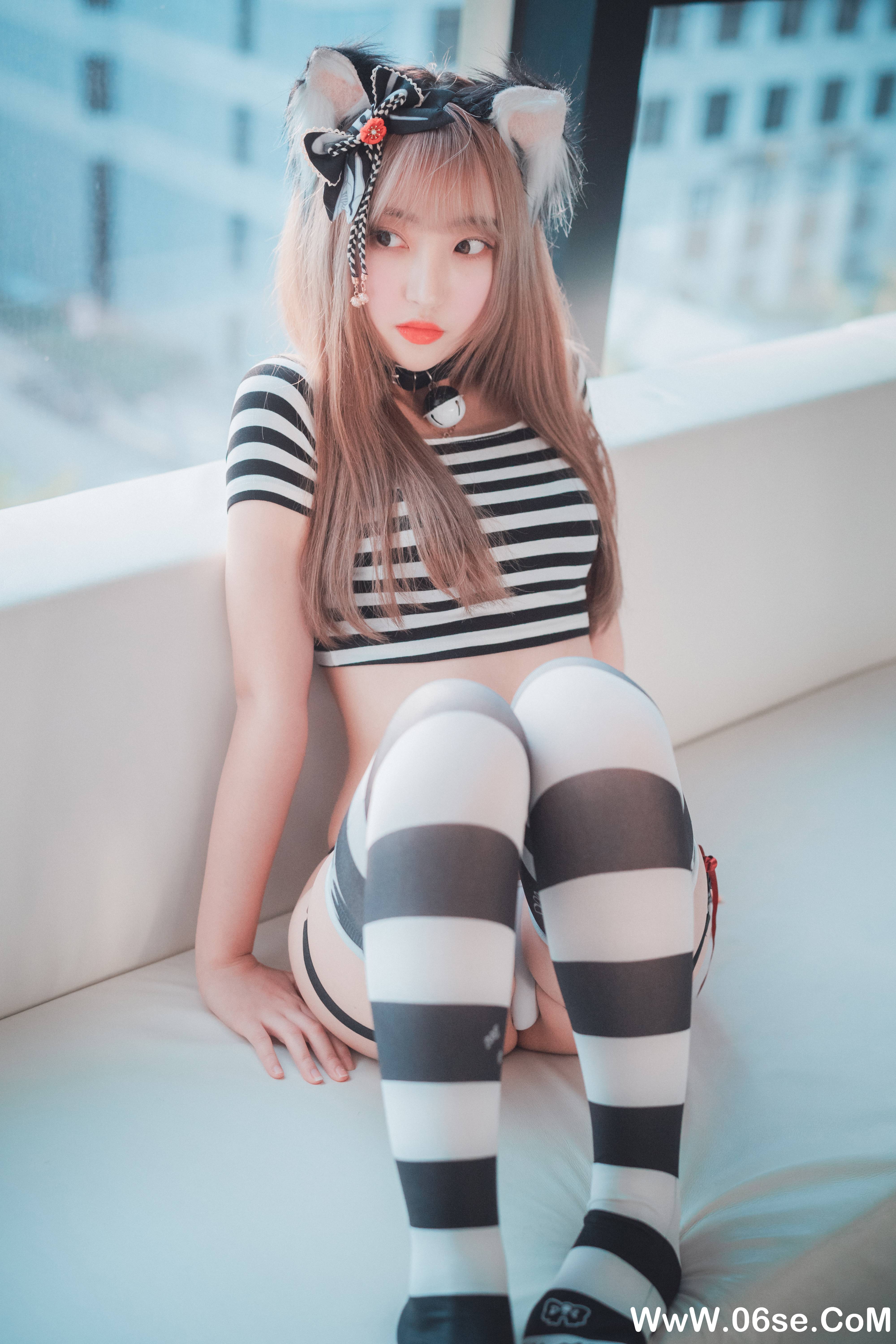 图片[17]-DJAWA – NO.027 Catgirl in Stripes [91P814M]-六色网