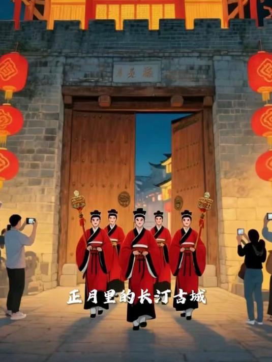我的年俗体验，正月里的长汀古城三元阁开城大典来了#马上就出发#