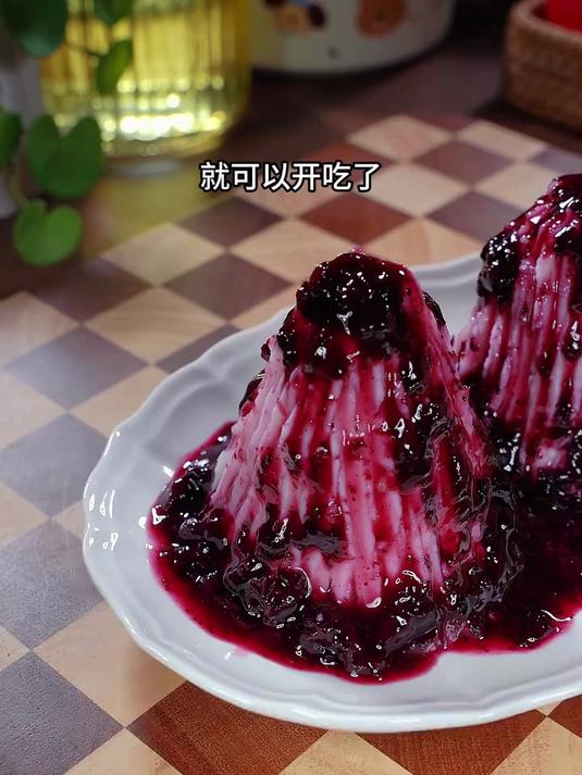 香甜美味的蓝莓山药泥