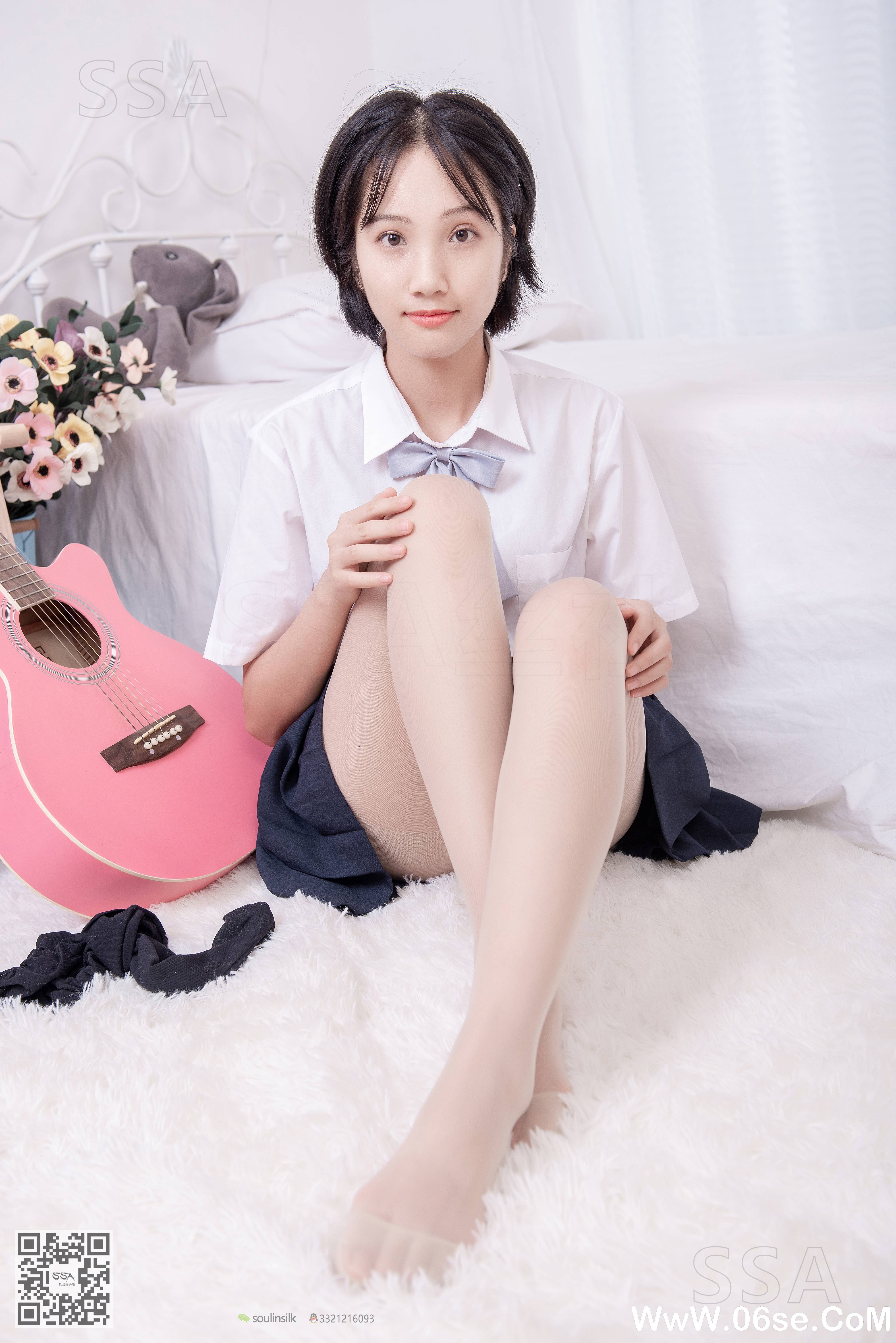 图片[64]-[SSA丝社] NO.181 小佩 酒窝少女JK制服肉丝黑袜穿搭示范[135P1.44G]-六色网