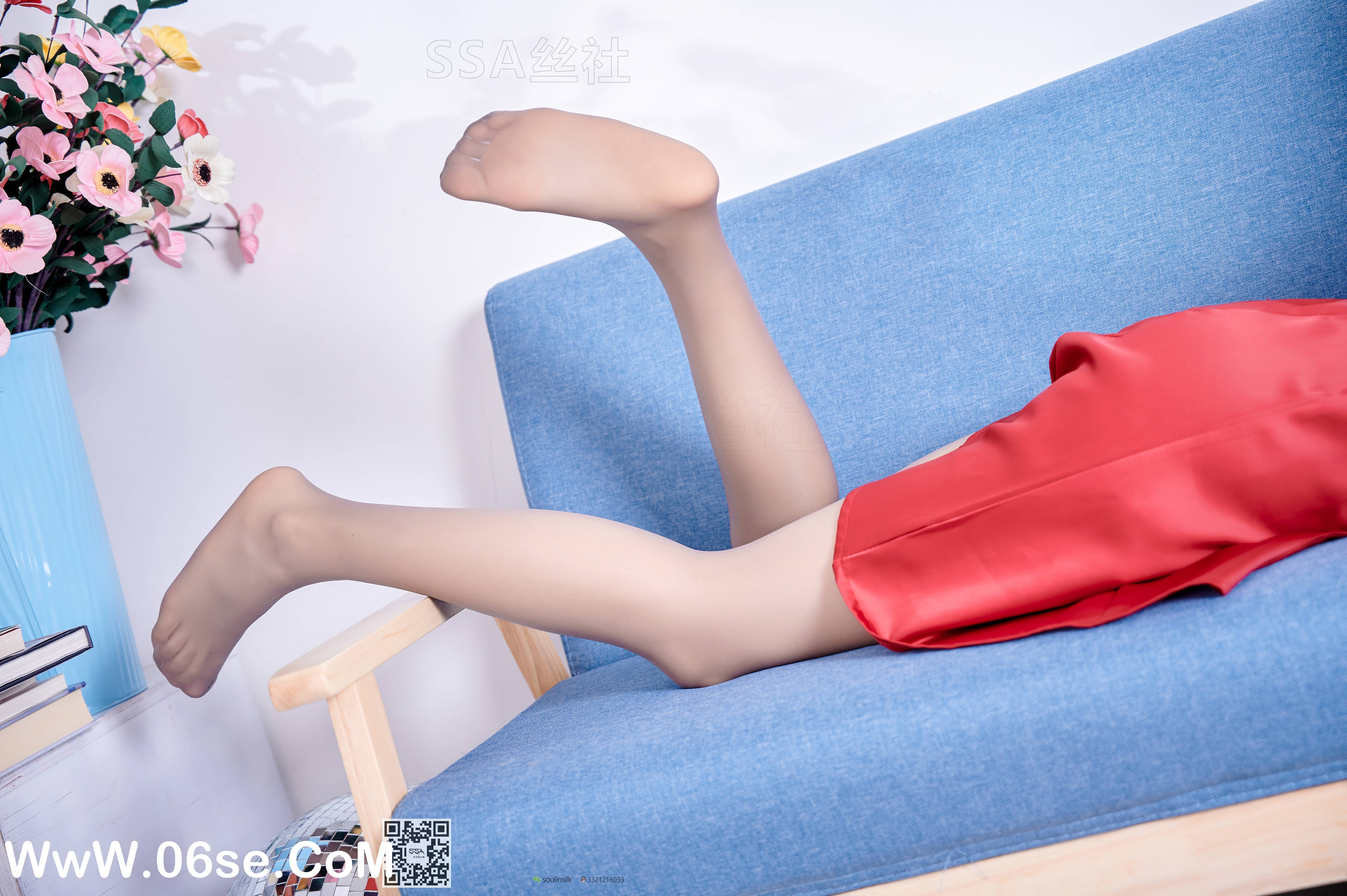 图片[49]-[SSA丝社] NO.118 慧慧 模特慧慧红裙灰丝[150P2.48G]-六色网