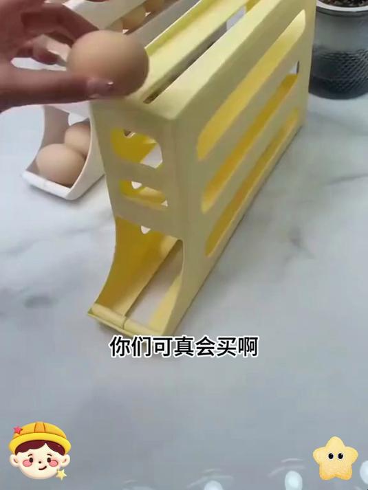 冰箱侧门鸡蛋托|斜口滚蛋 + 保鲜二合一|多层收纳盒