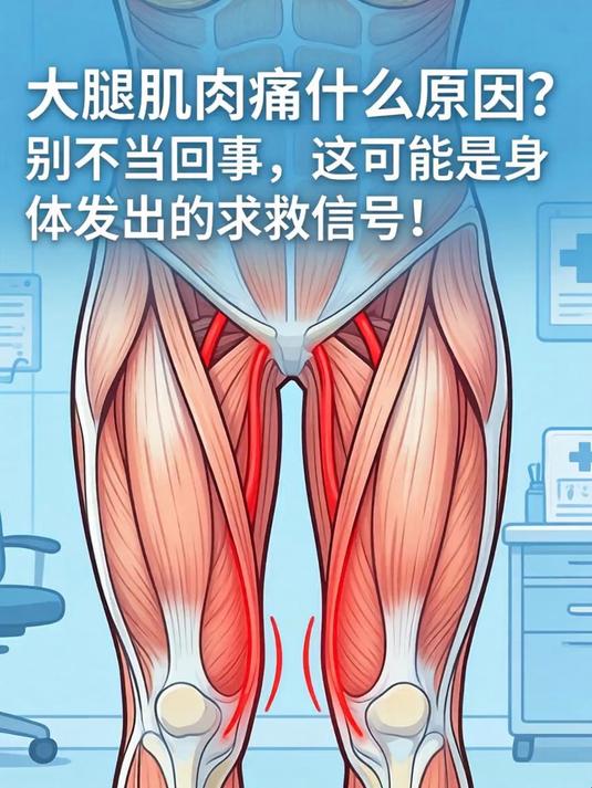 大腿肌肉痛什么原因?别不当回事,这可能是身体发出的求救信号!