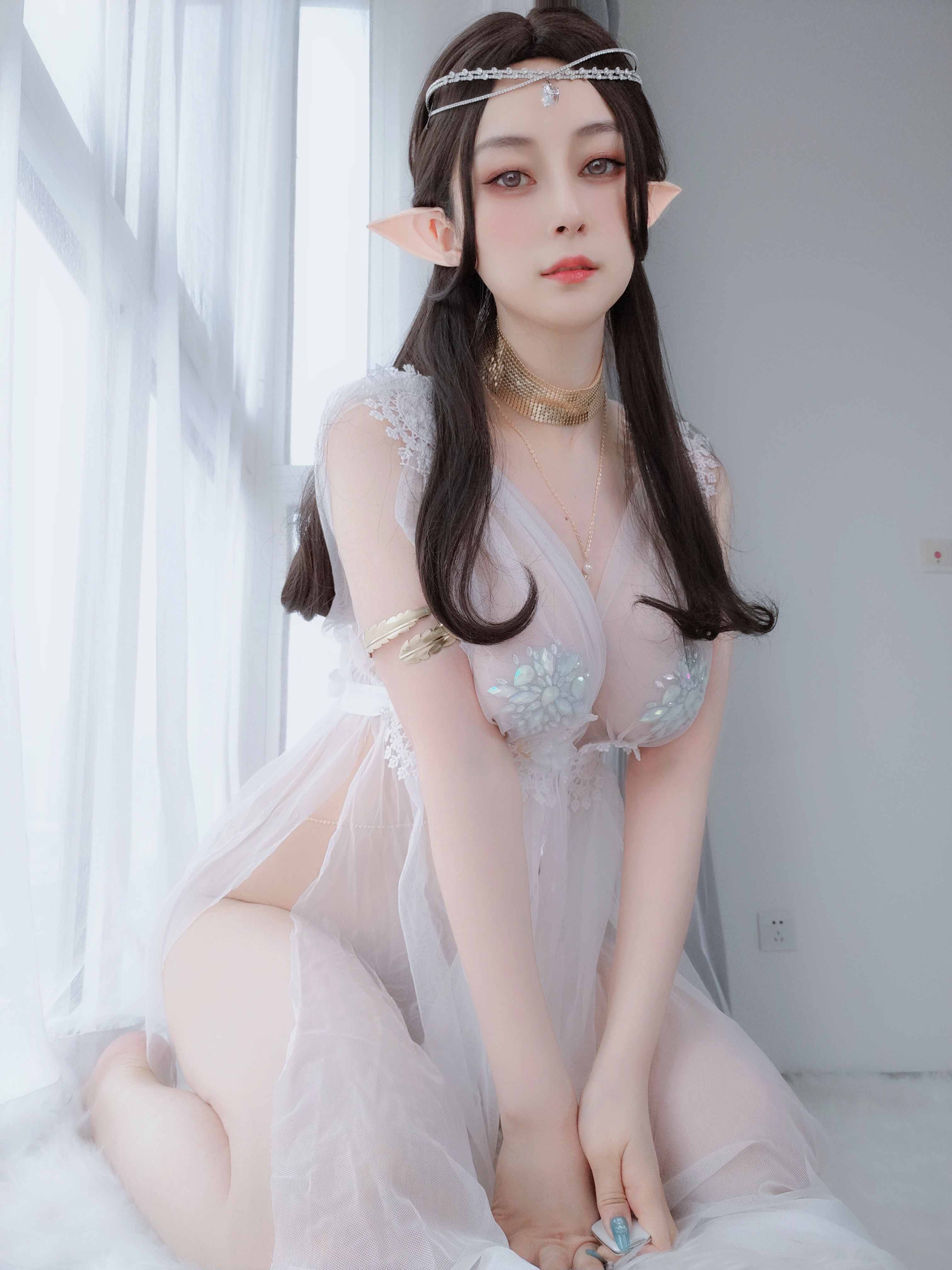 图片[3]-Coser小姐姐白银 NO.038 – 精灵宝石内衣 [70P164M]-六色网
