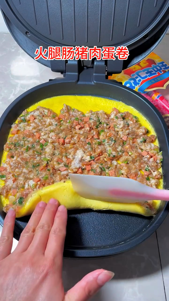火腿肠鸡肉蛋卷