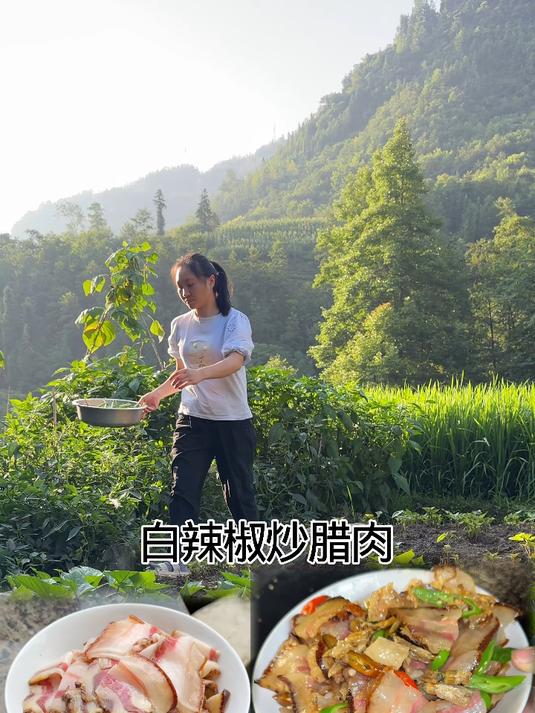 一年熏一次腊肉就吃一整年,腊肉是我家每一顿饭的必吃菜