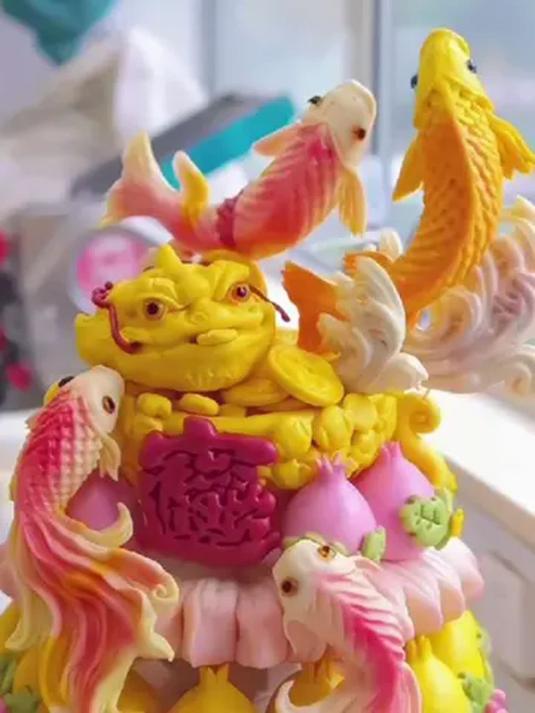 花馍锦鲤鱼模具超好用 食品级材质 轻松做鱼形