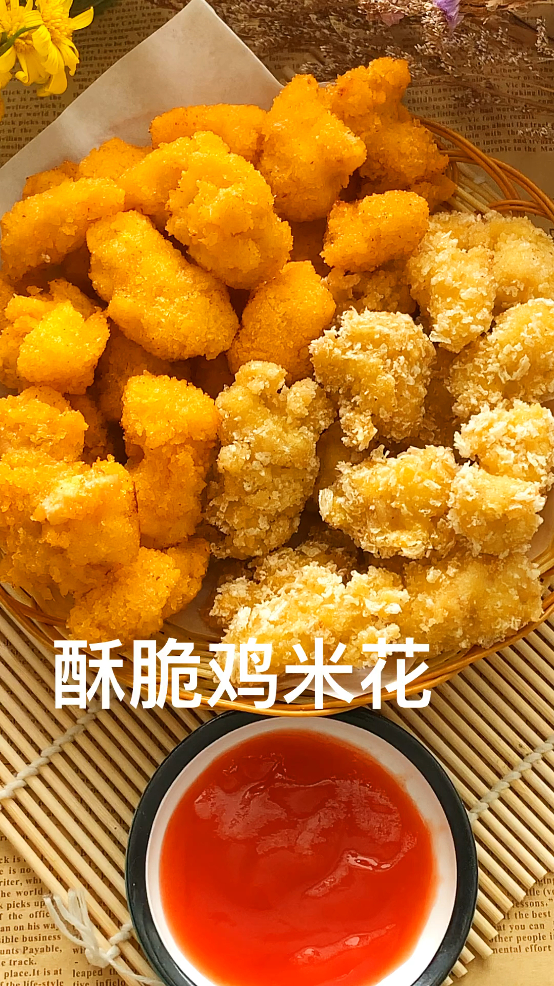 酥脆鸡米花!在家也没轻松,做出完胜肯德基的鸡米花。