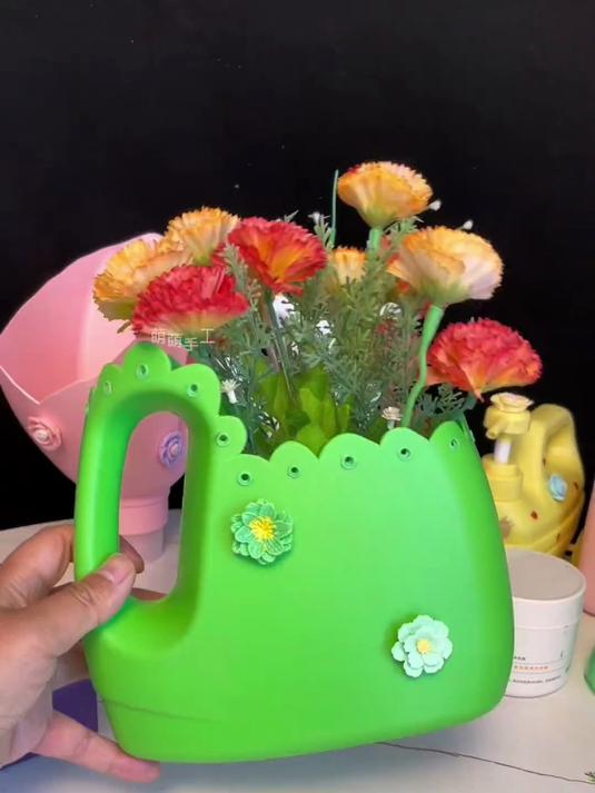 塑料瓶子改造花盆 不要的瓶子还能这样 手工diy