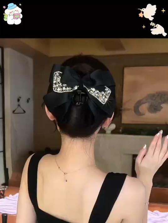 优雅绽放,蝴蝶结鲨鱼夹点亮精致日常