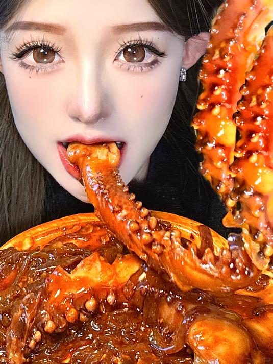 爆辣脆脆章鱼足咯吱咯吱裹满酱汁