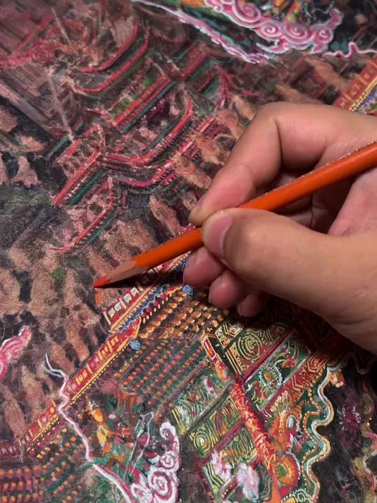 手绘小西天的神仙们