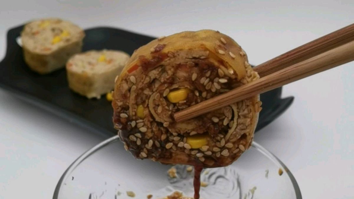 减脂低卡❗️无油糖????豆腐皮鸡胸肉卷 【减脂低卡|无油糖|超简单】 减肥减脂期, 简单,美味