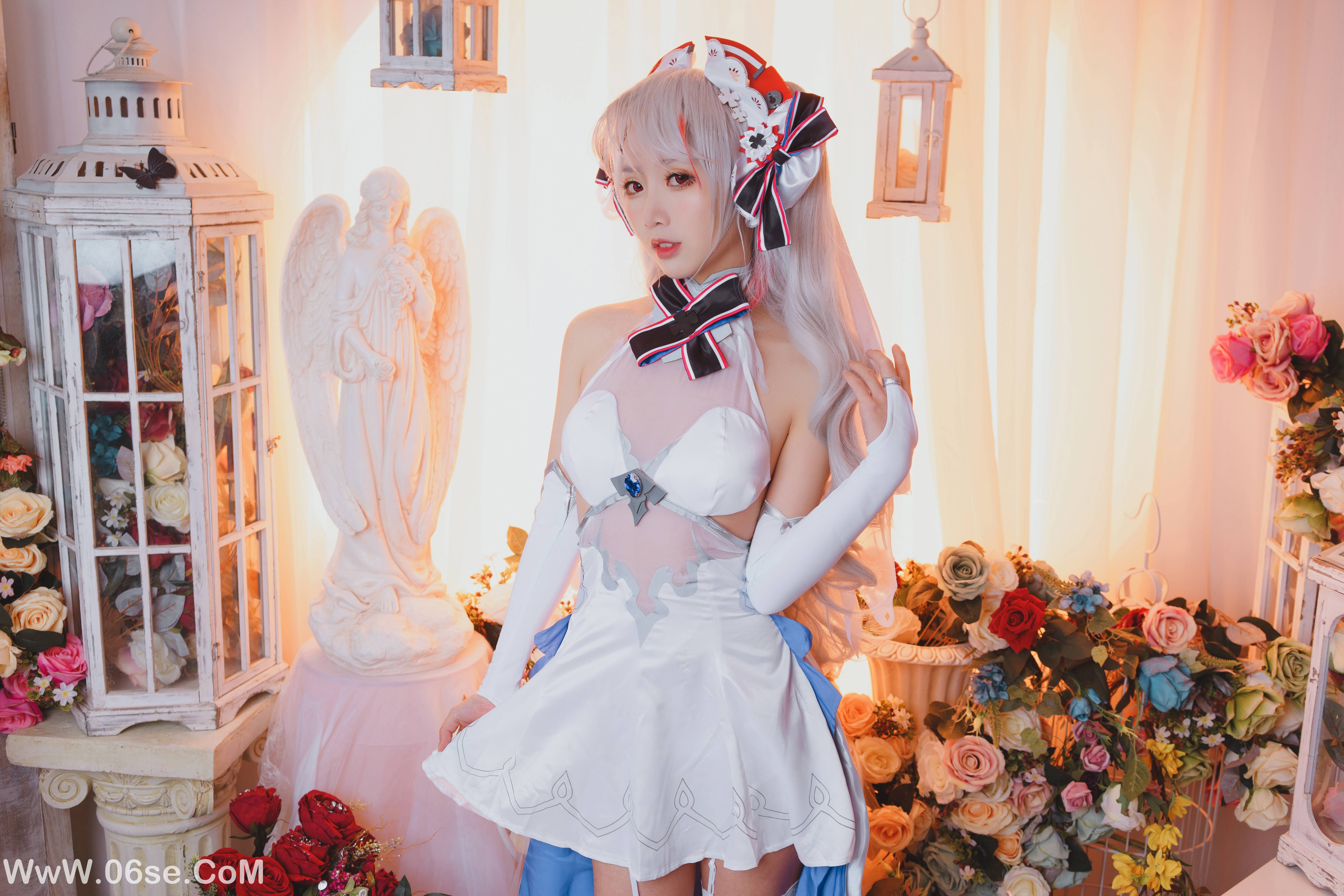 图片[21]-Coser面饼仙儿 NO.012 – 欧根花嫁[22P217M]-六色网