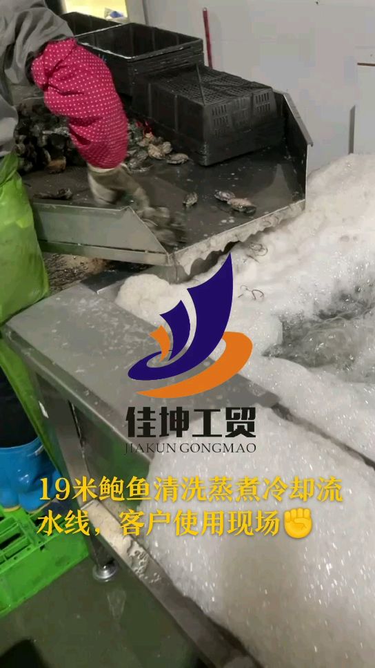 鲍鱼清洗蒸煮线
