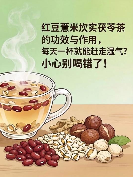 红豆薏米芡实茯苓茶的功效与作用，每天一杯就能赶走湿气？小心别喝错了！