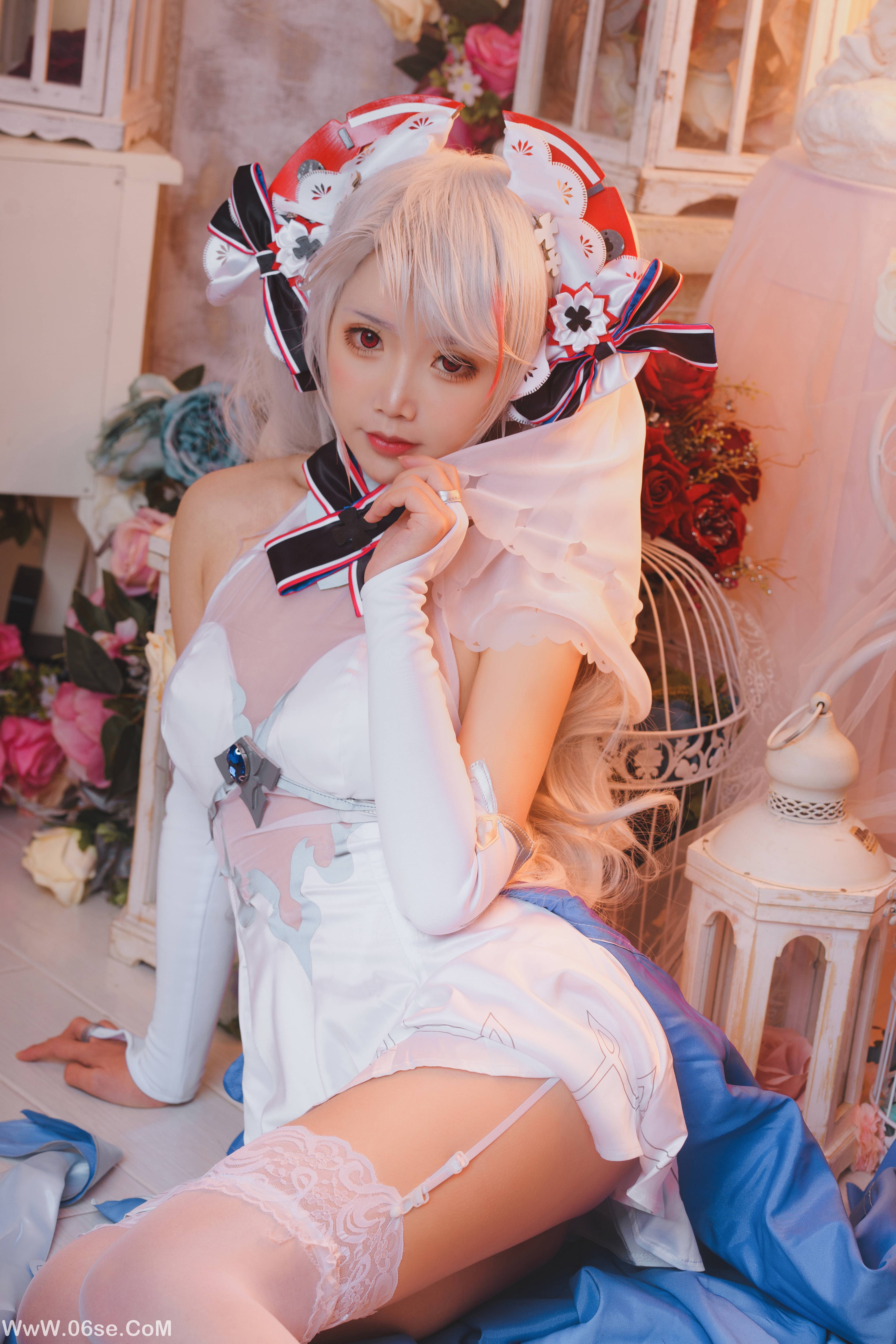 图片[20]-Coser面饼仙儿 NO.012 – 欧根花嫁[22P217M]-六色网
