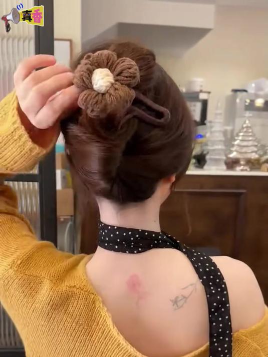 秋冬穿搭新宠!毛线花朵鸭嘴夹,百搭又吸睛